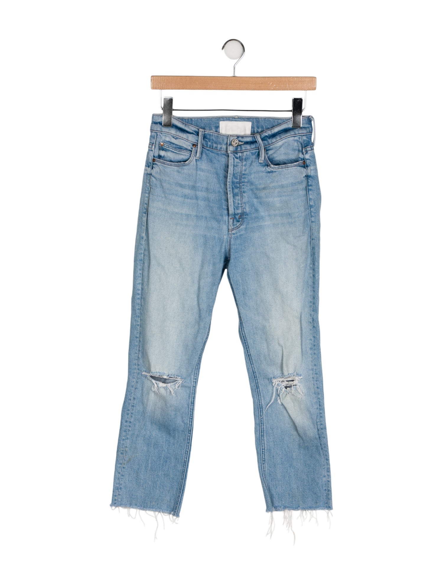 Mother Mid-Rise Straight Leg Jeans