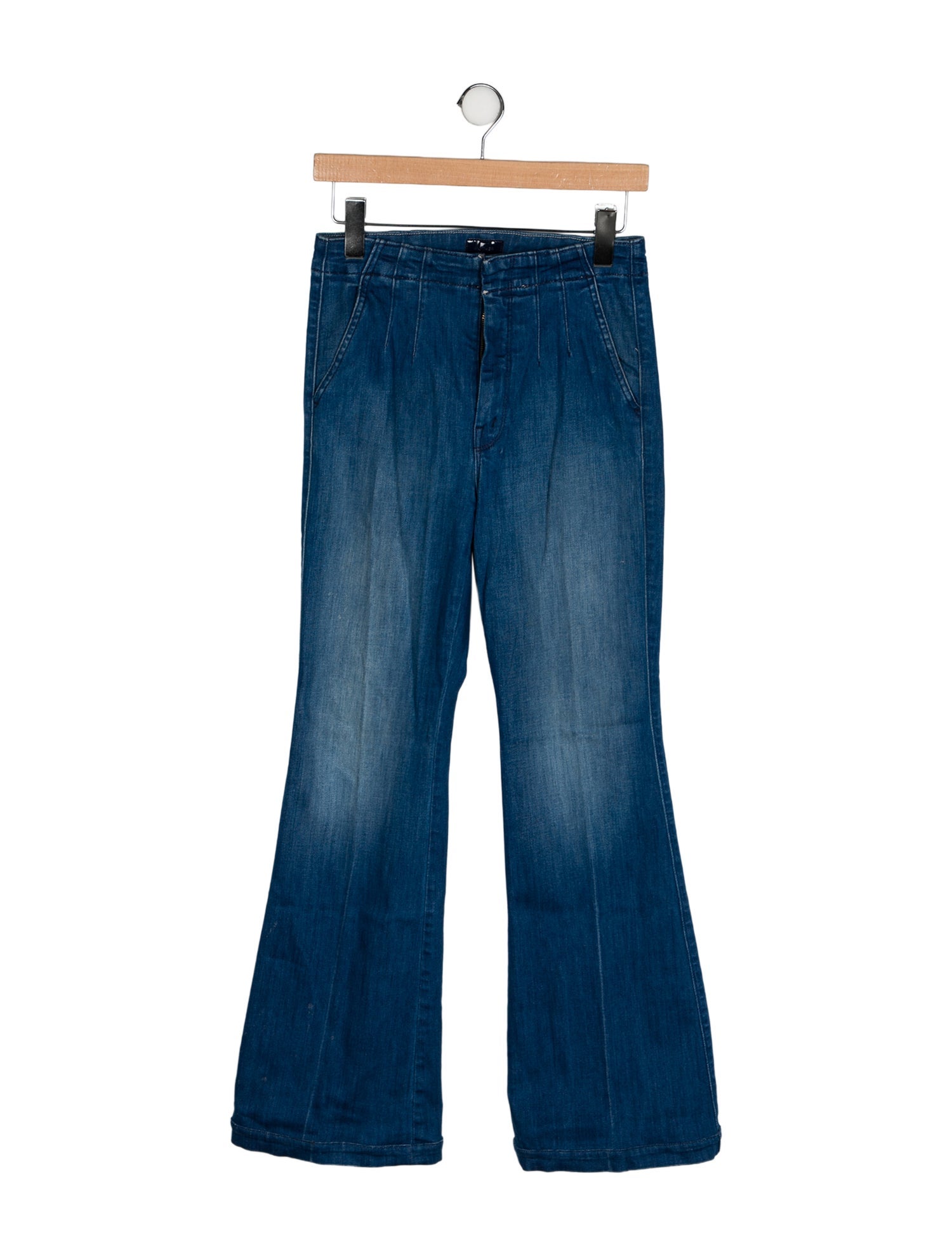 Mother Mid-Rise Wide Leg Jeans