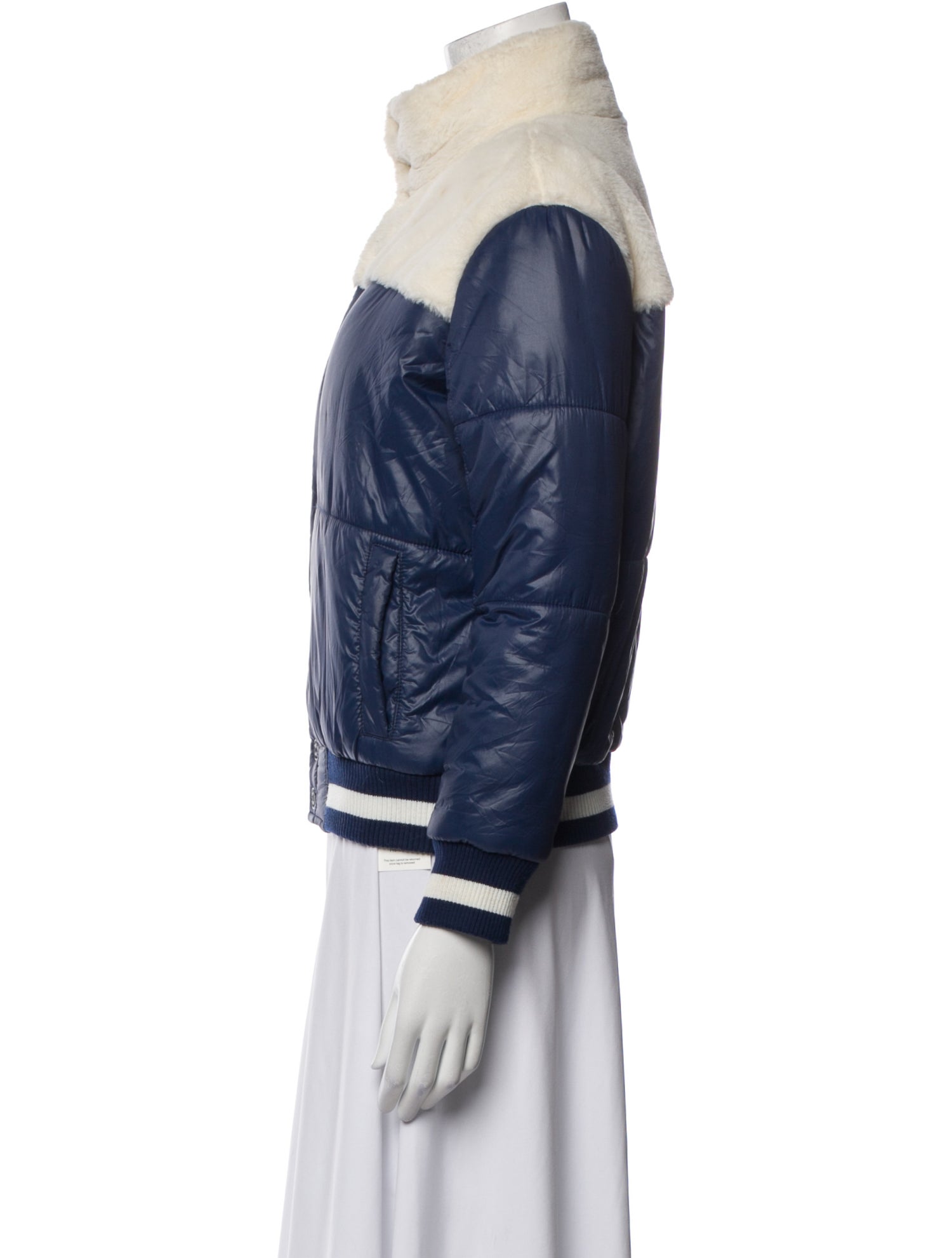 Mother Nylon Colorblock Pattern Bomber Jacket