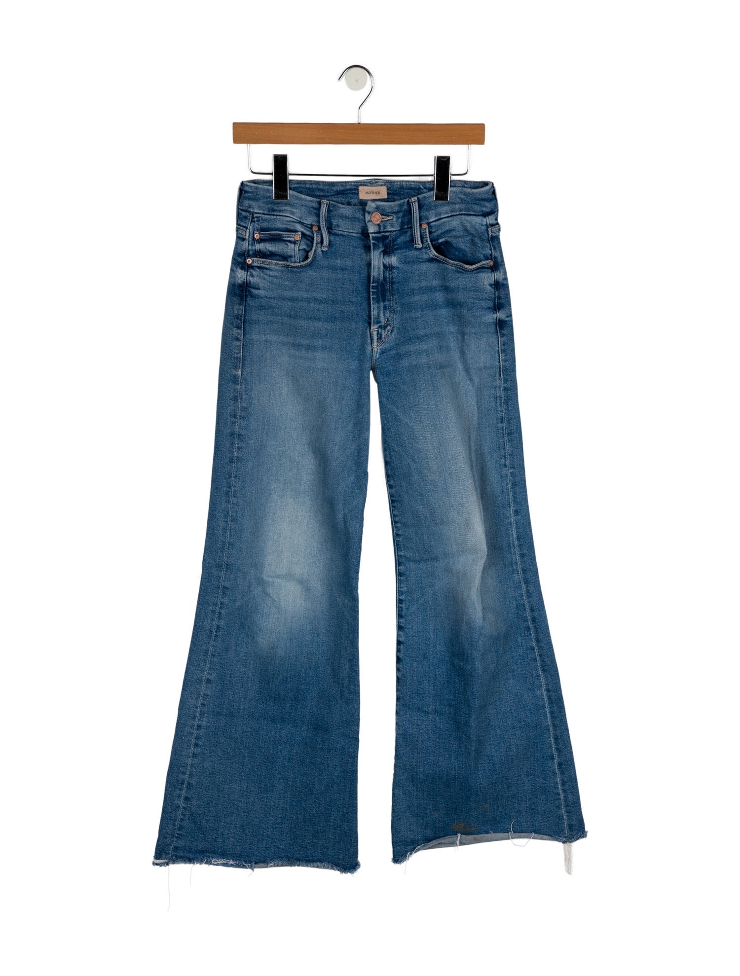 Mother Mid-Rise Wide Leg Jeans