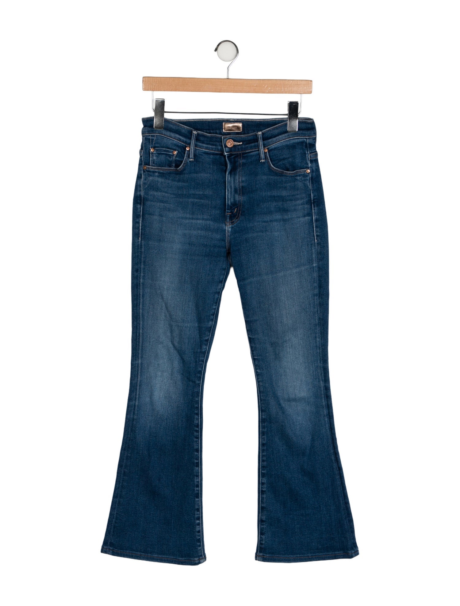 Mother Mid-Rise Wide Leg Jeans