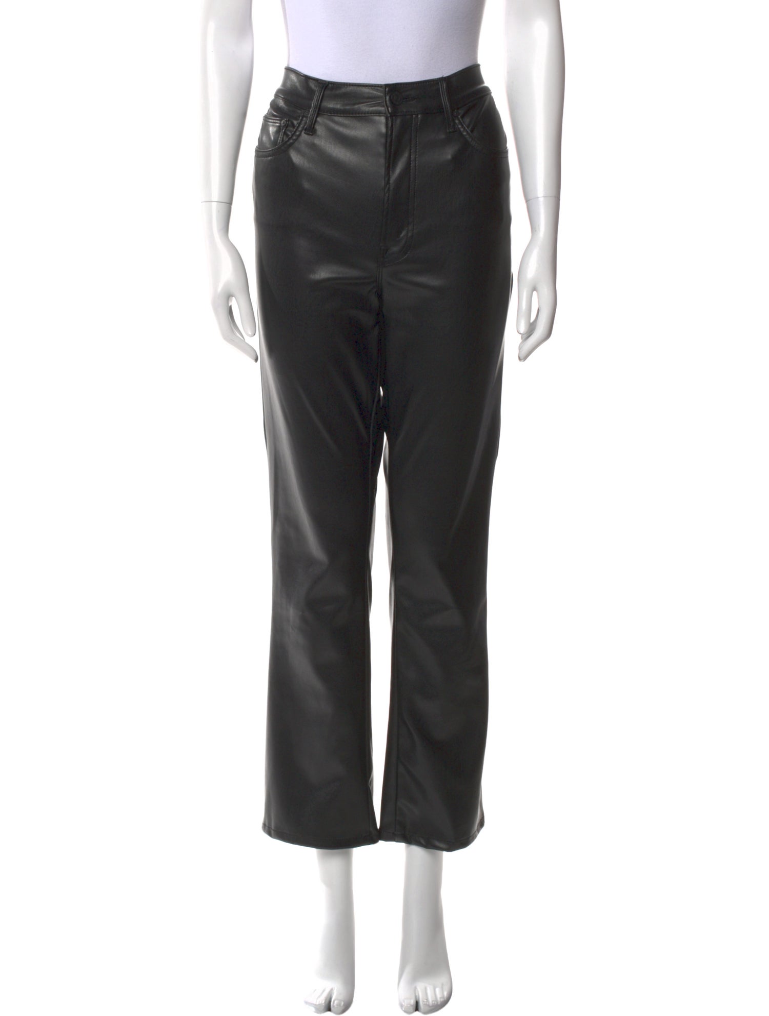 Mother Faux Leather Straight Leg Pants