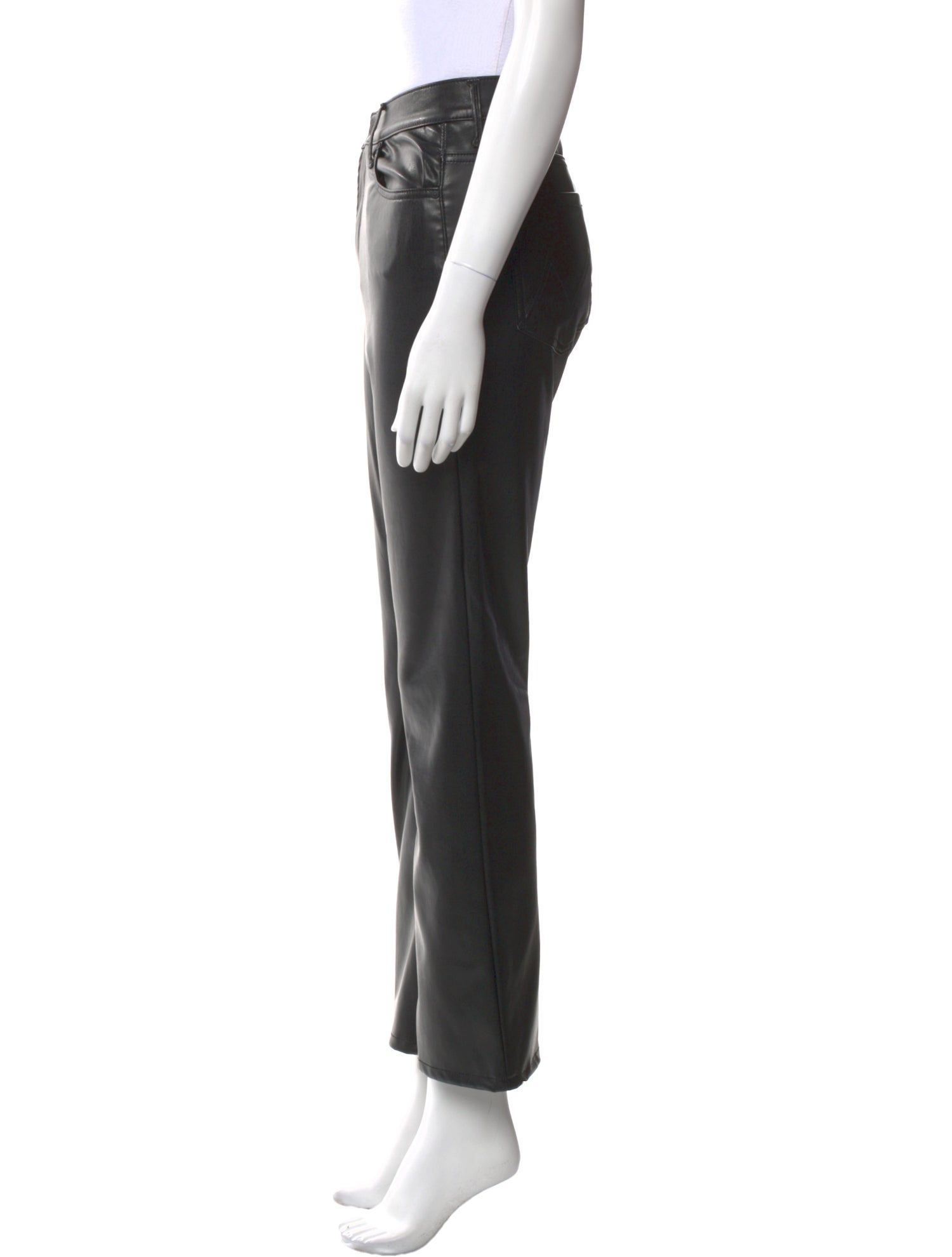Mother Faux Leather Straight Leg Pants