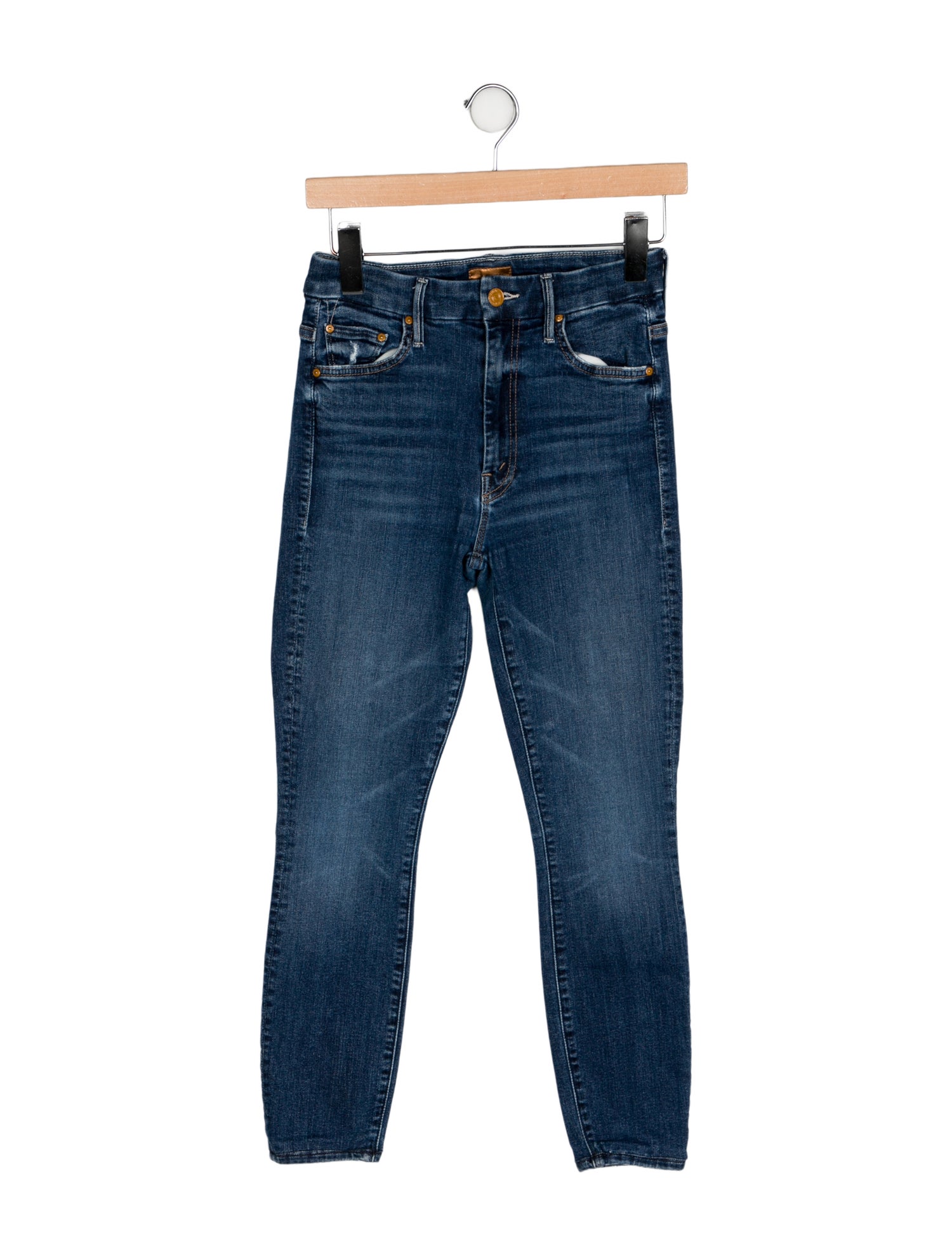 Mother Mid-Rise Skinny Leg Jeans