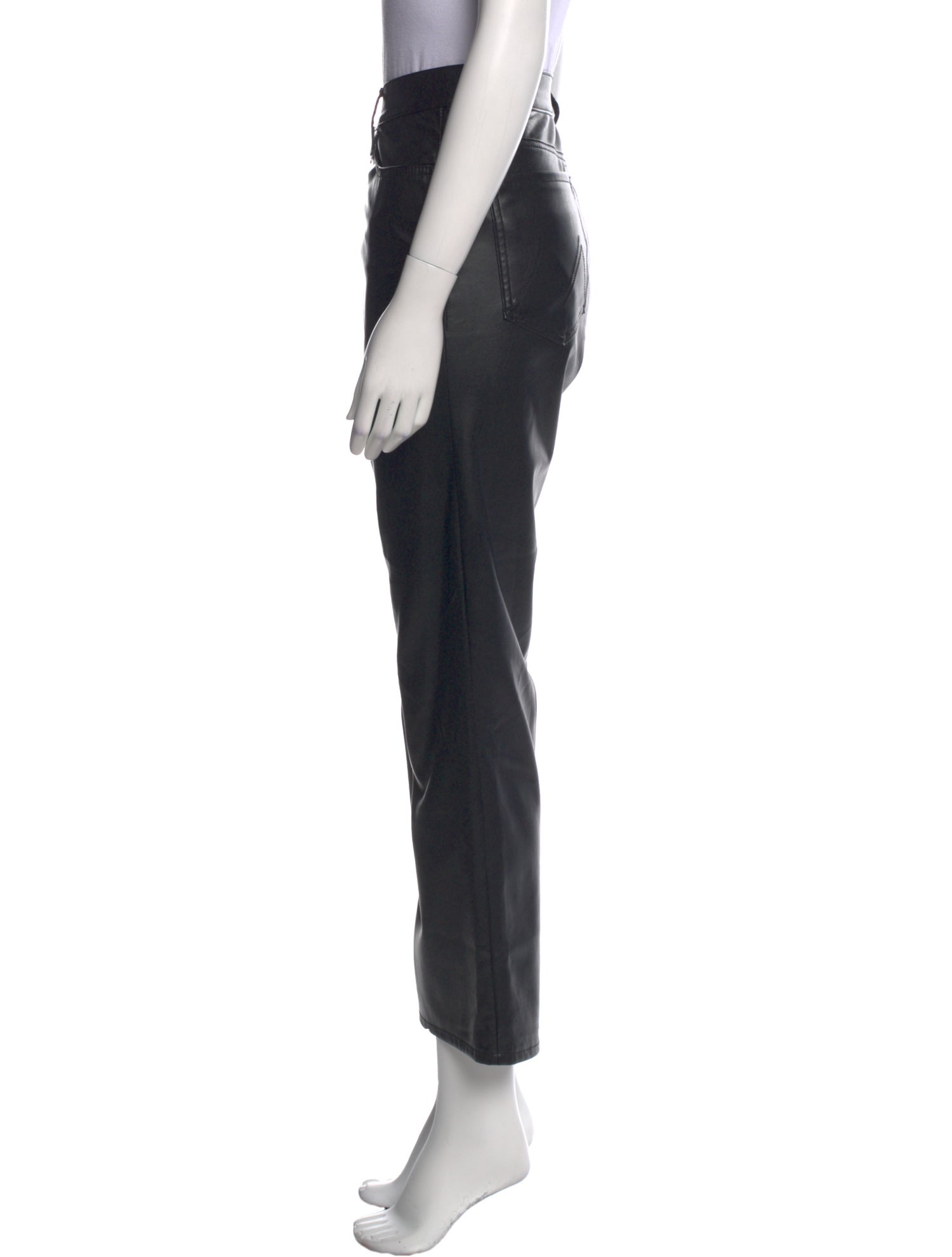 Mother Faux Leather Straight Leg Pants