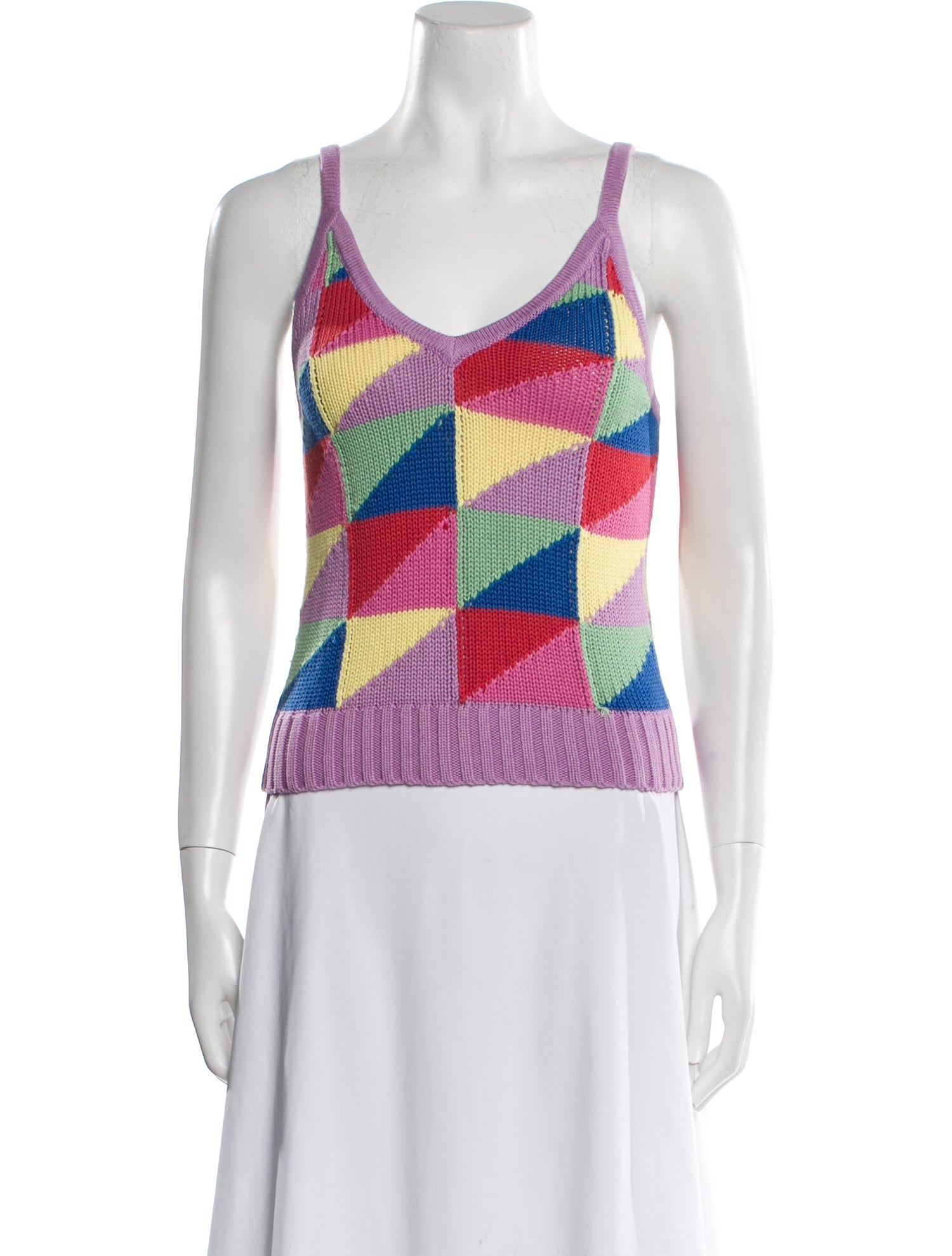 Mother Printed V-Neck Top