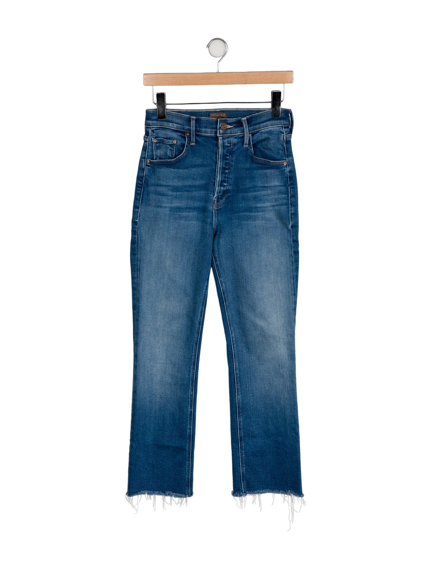 Mother Mid-Rise Straight Leg Jeans