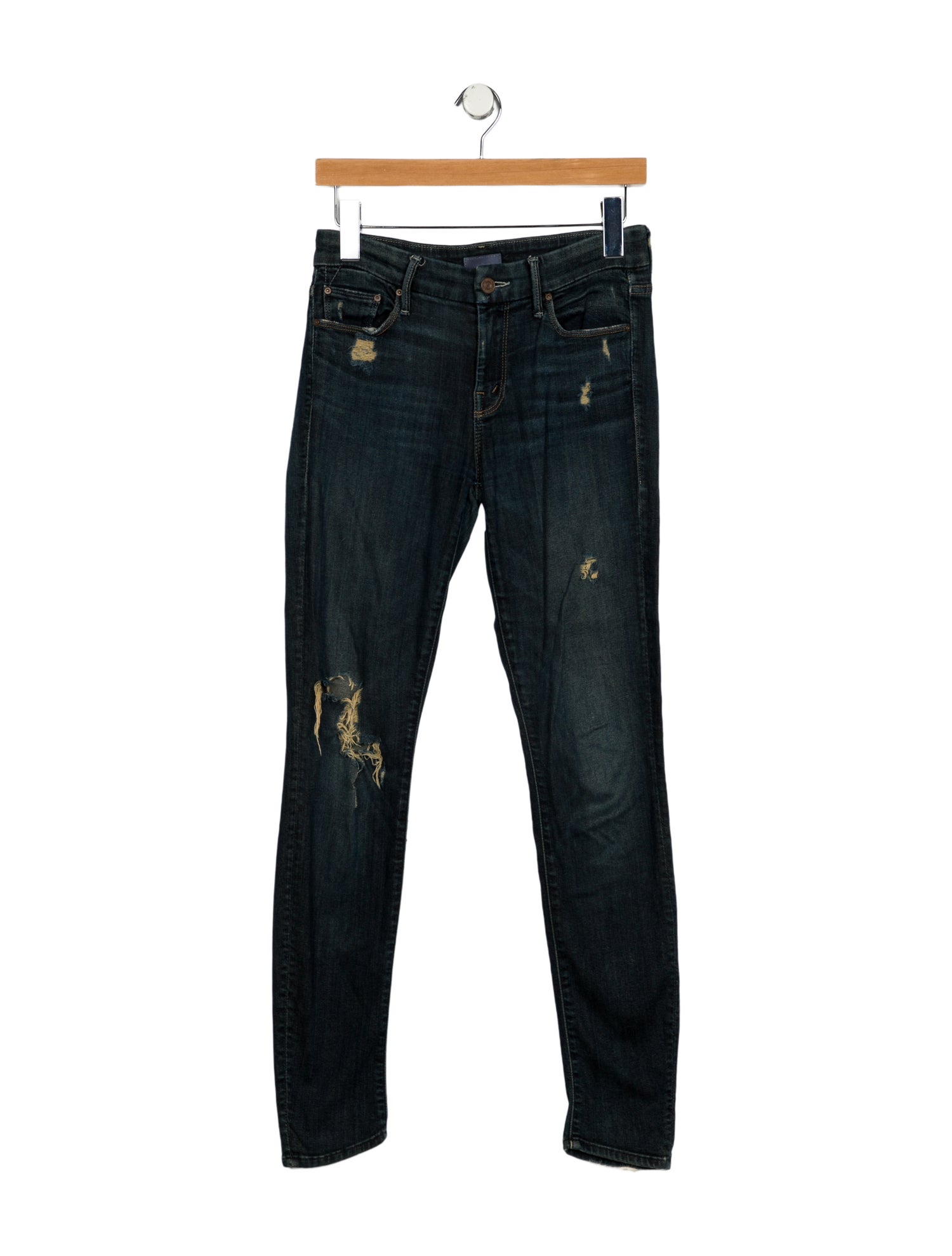 Mother Mid-Rise Skinny Leg Jeans