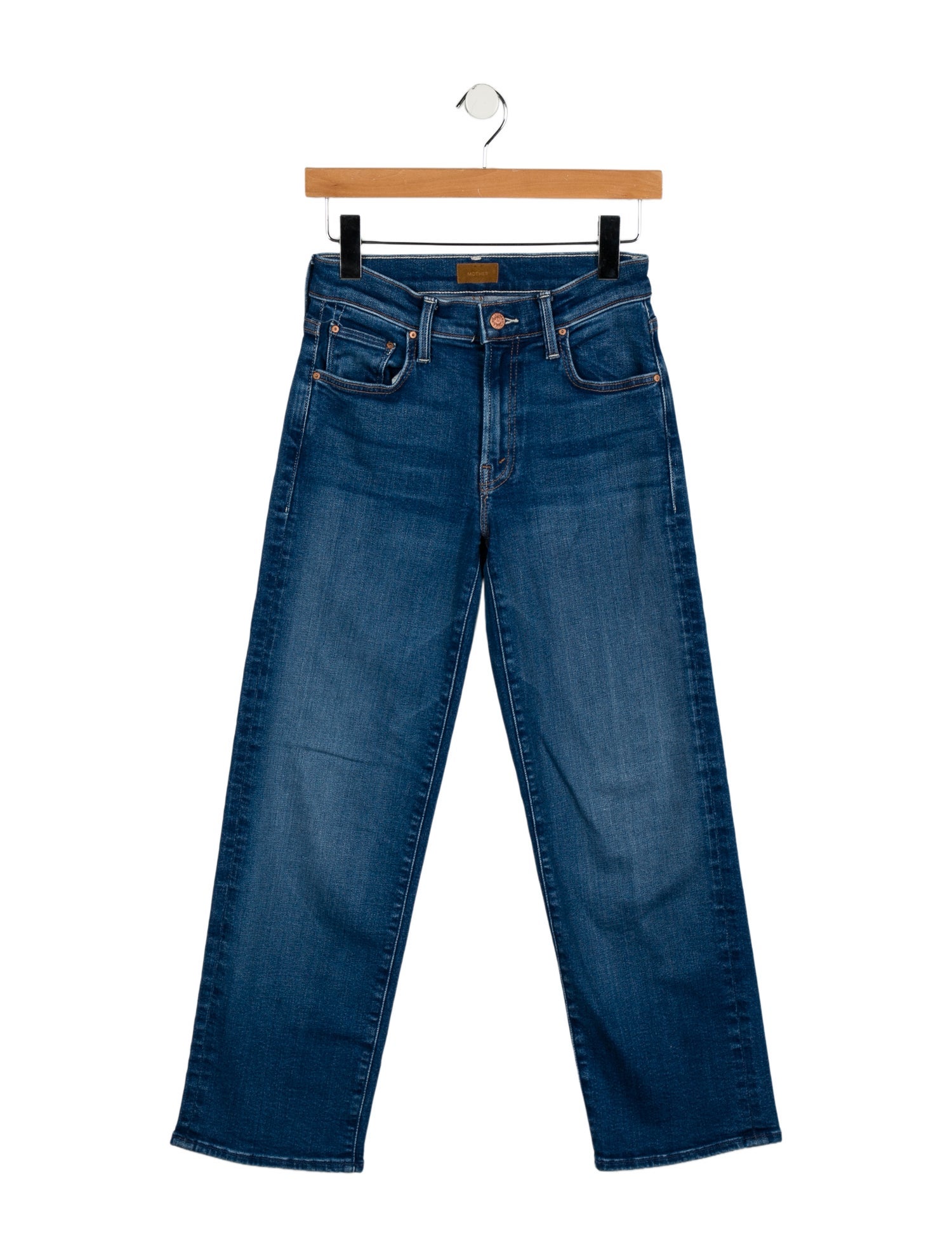 Mother Mid-Rise Straight Leg Jeans