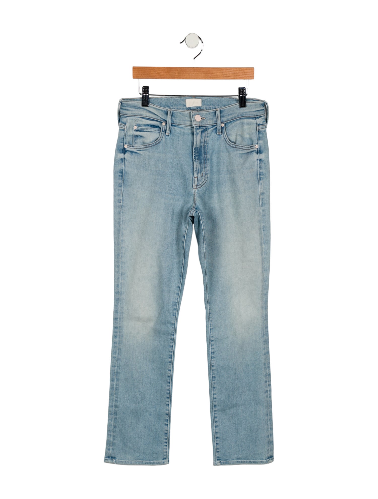 Mother Mid-Rise Straight Leg Jeans