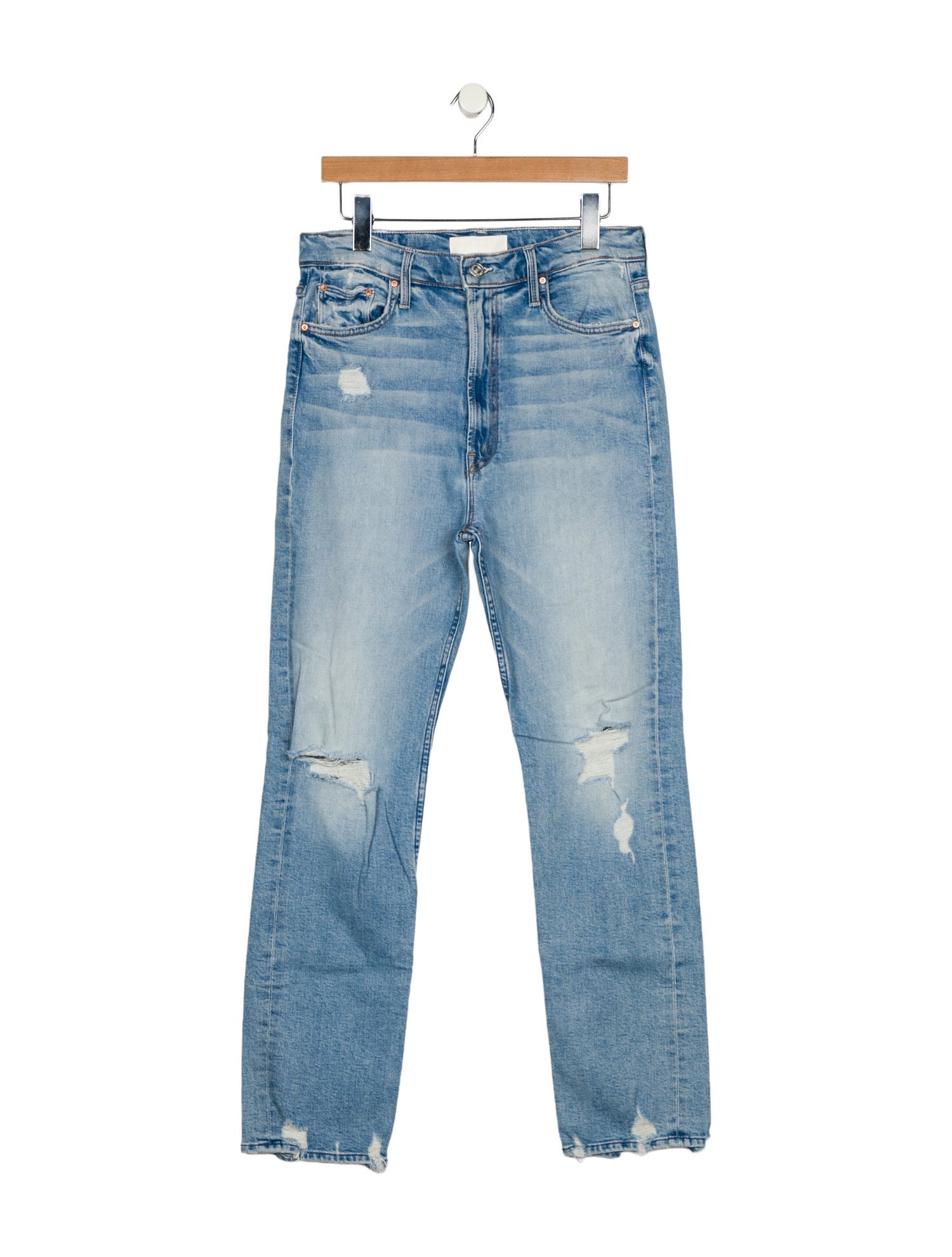 Mother High-Rise Straight Leg Jeans