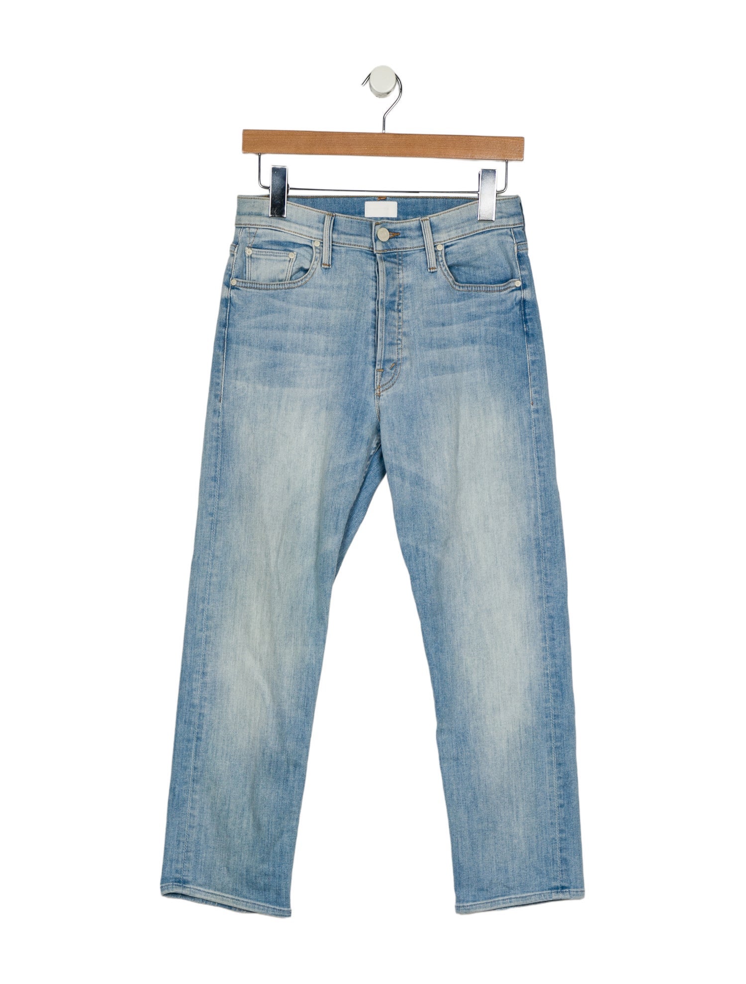 Mother Mid-Rise Straight Leg Jeans