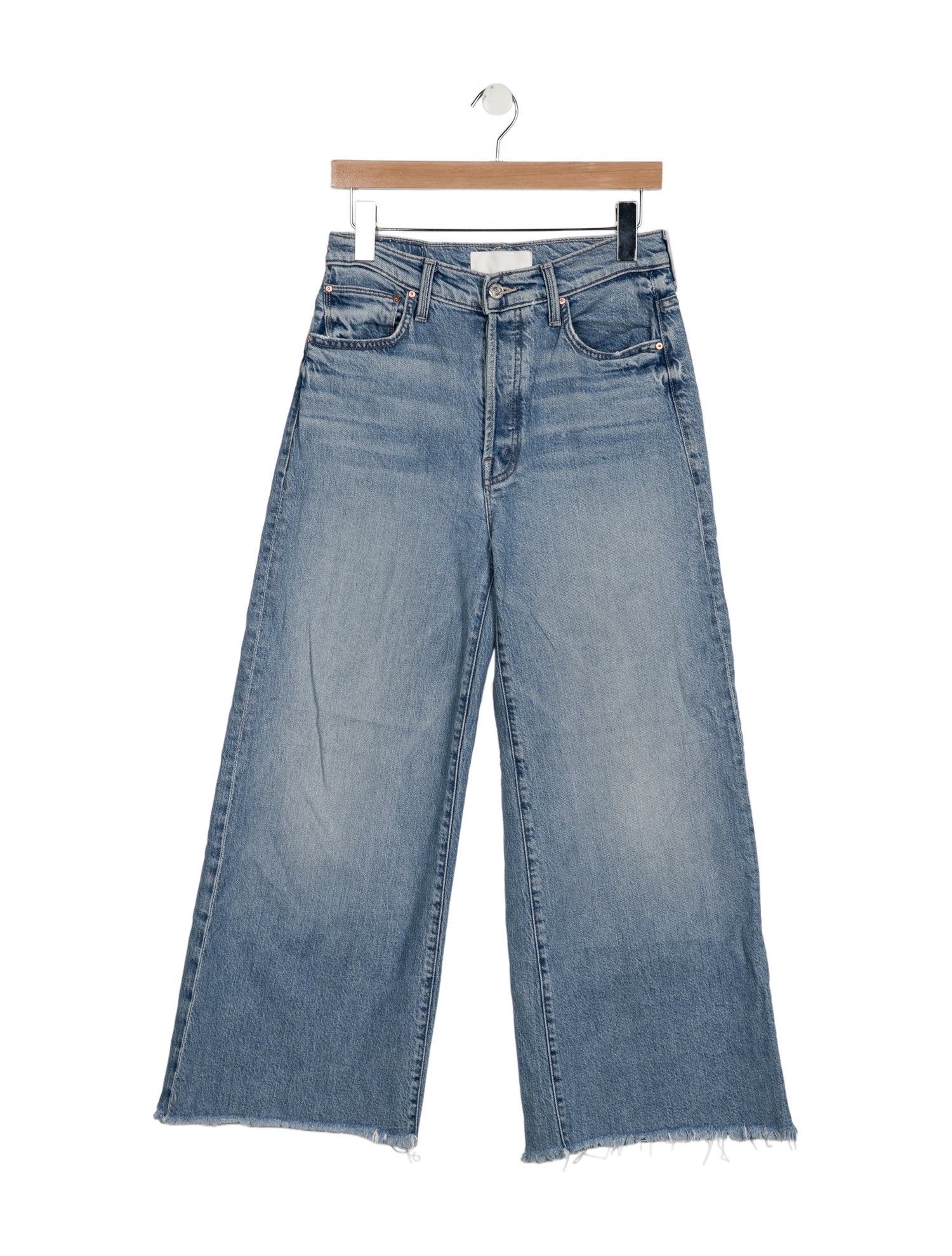 Mother Mid-Rise Wide Leg Jeans