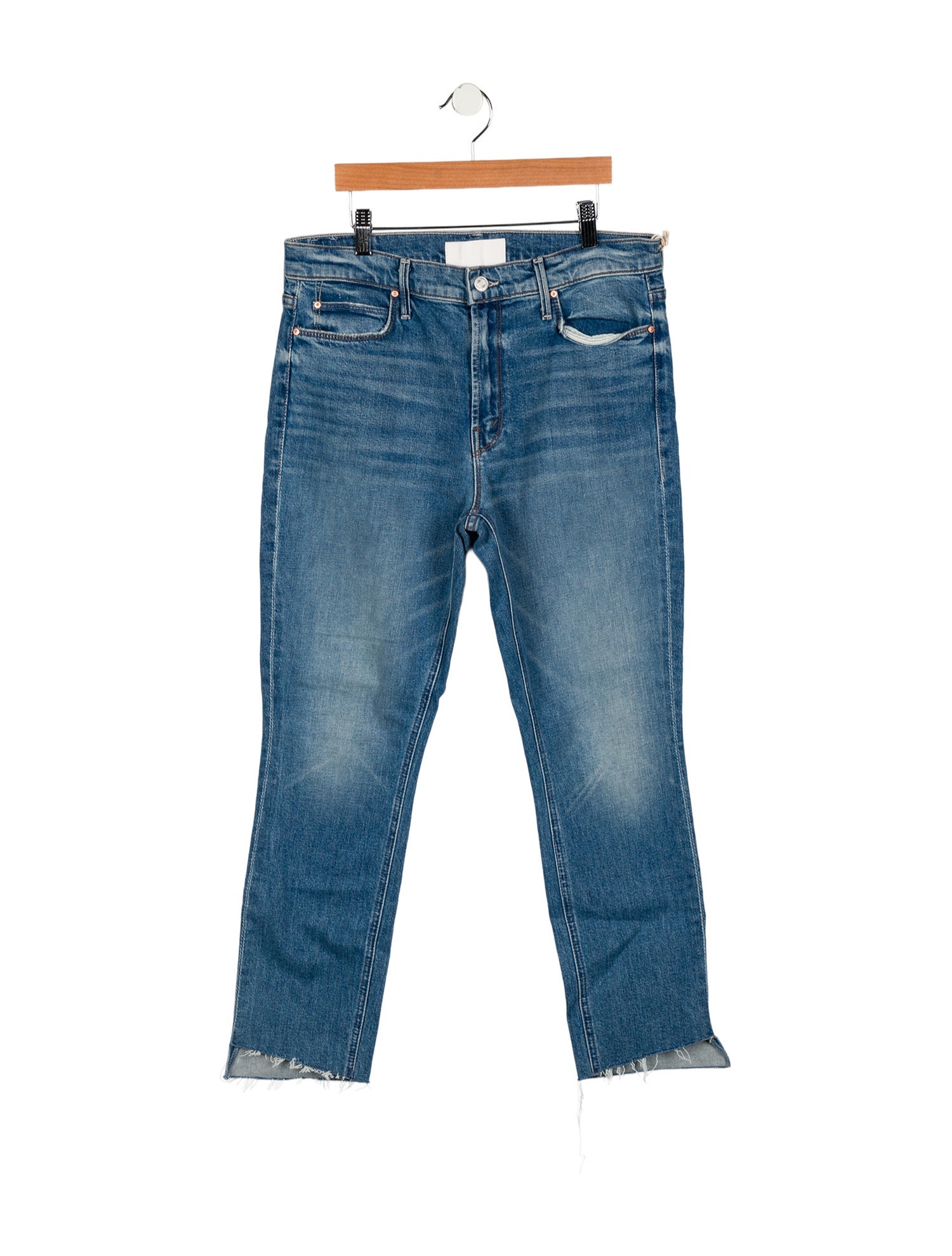 Mother Mid-Rise Straight Leg Jeans