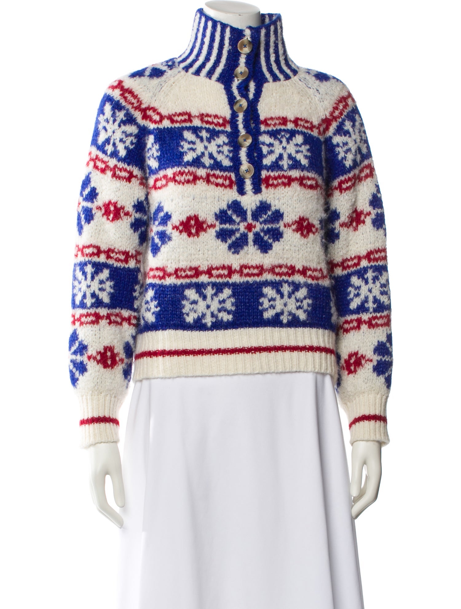 Mother Alpaca Striped Sweater