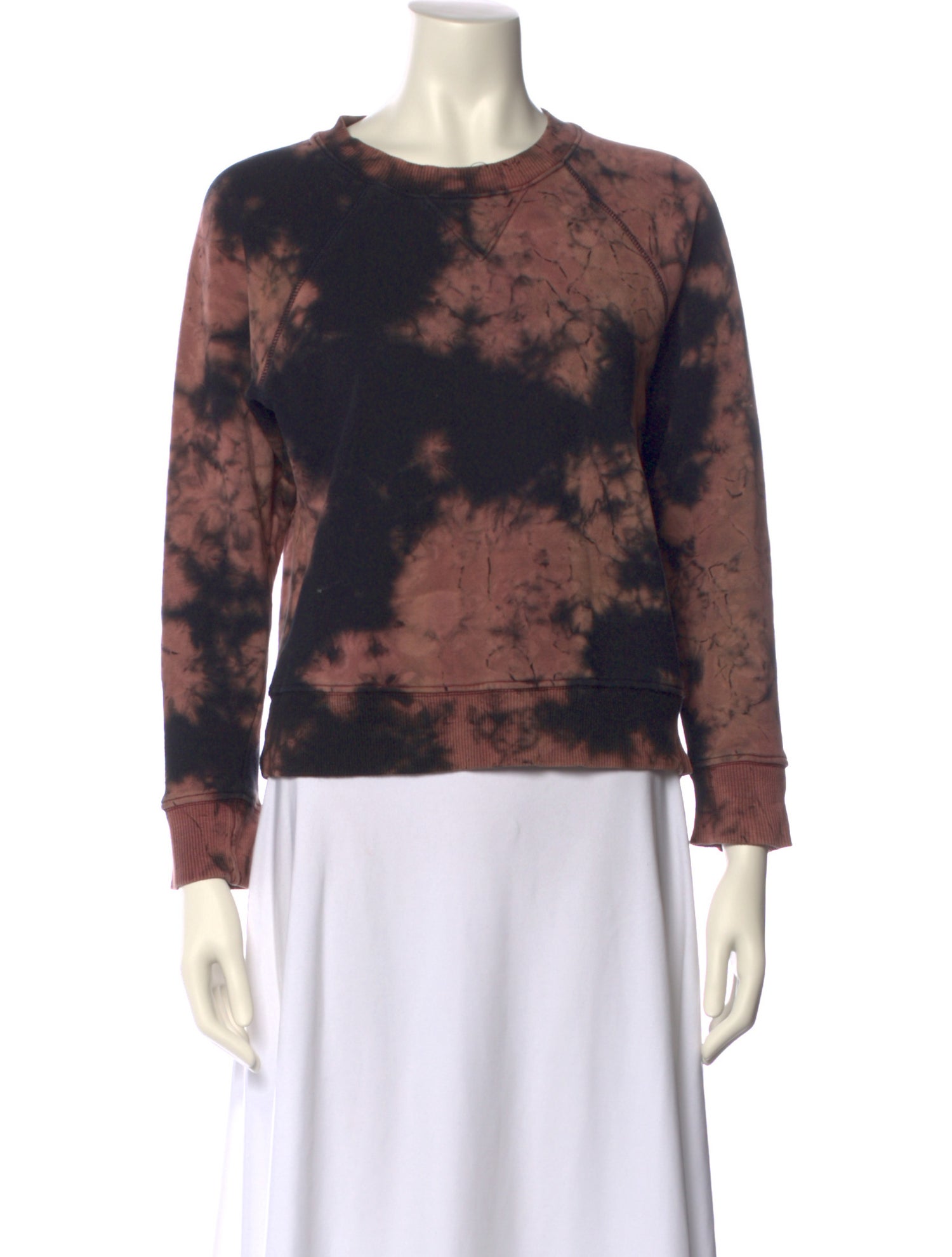 Mother Tie-Dye Print Crew Neck Sweater