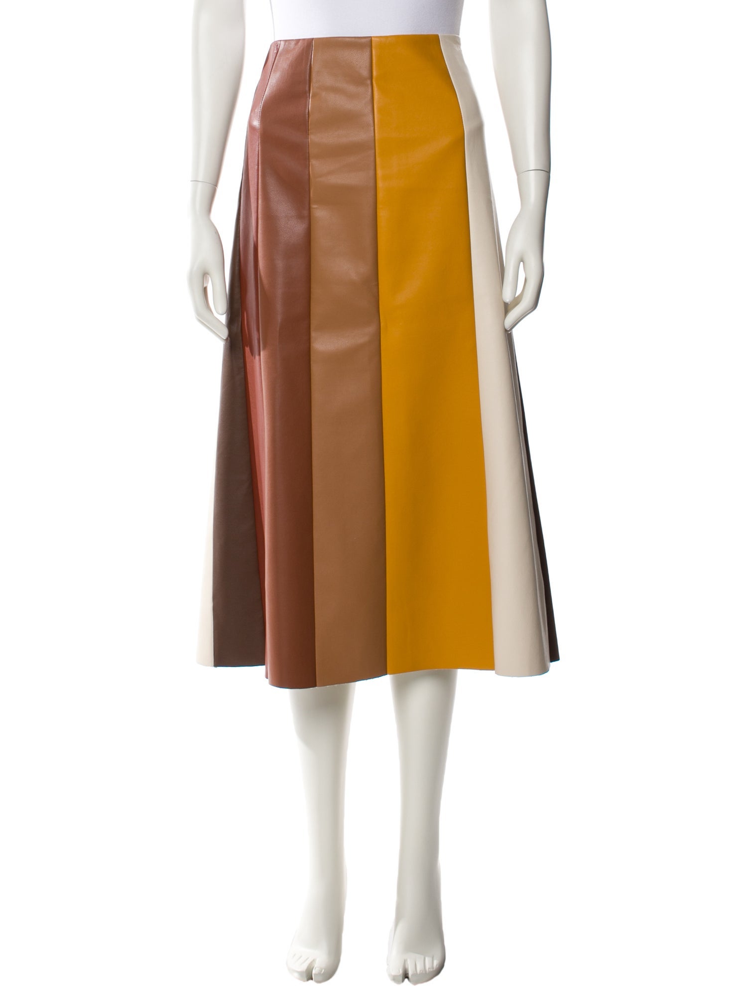 Mother Colorblock Pattern Midi Length Skirt
