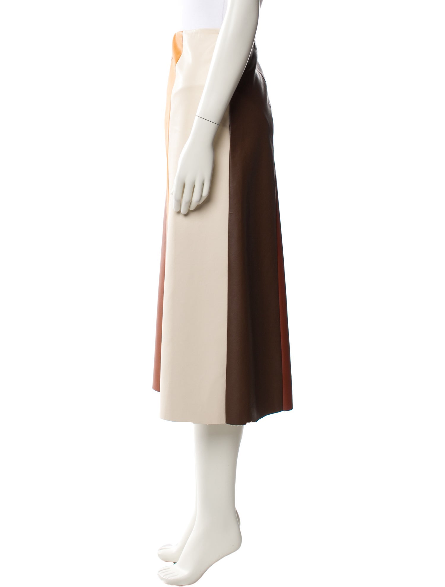 Mother Colorblock Pattern Midi Length Skirt