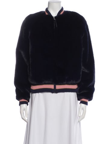 Pre-owned Mother Bomber Jacket In Blue