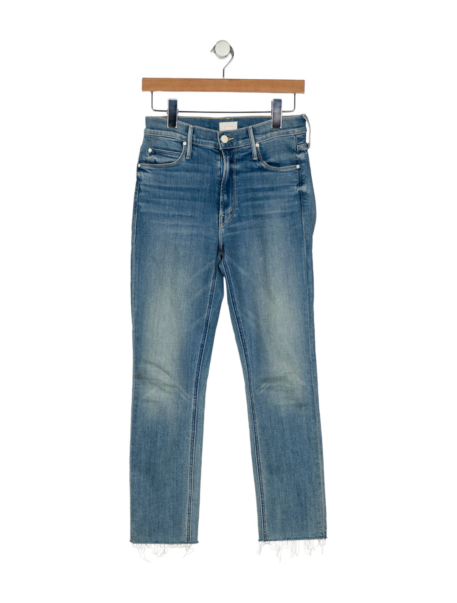 Mother Mid-Rise Straight Leg Jeans