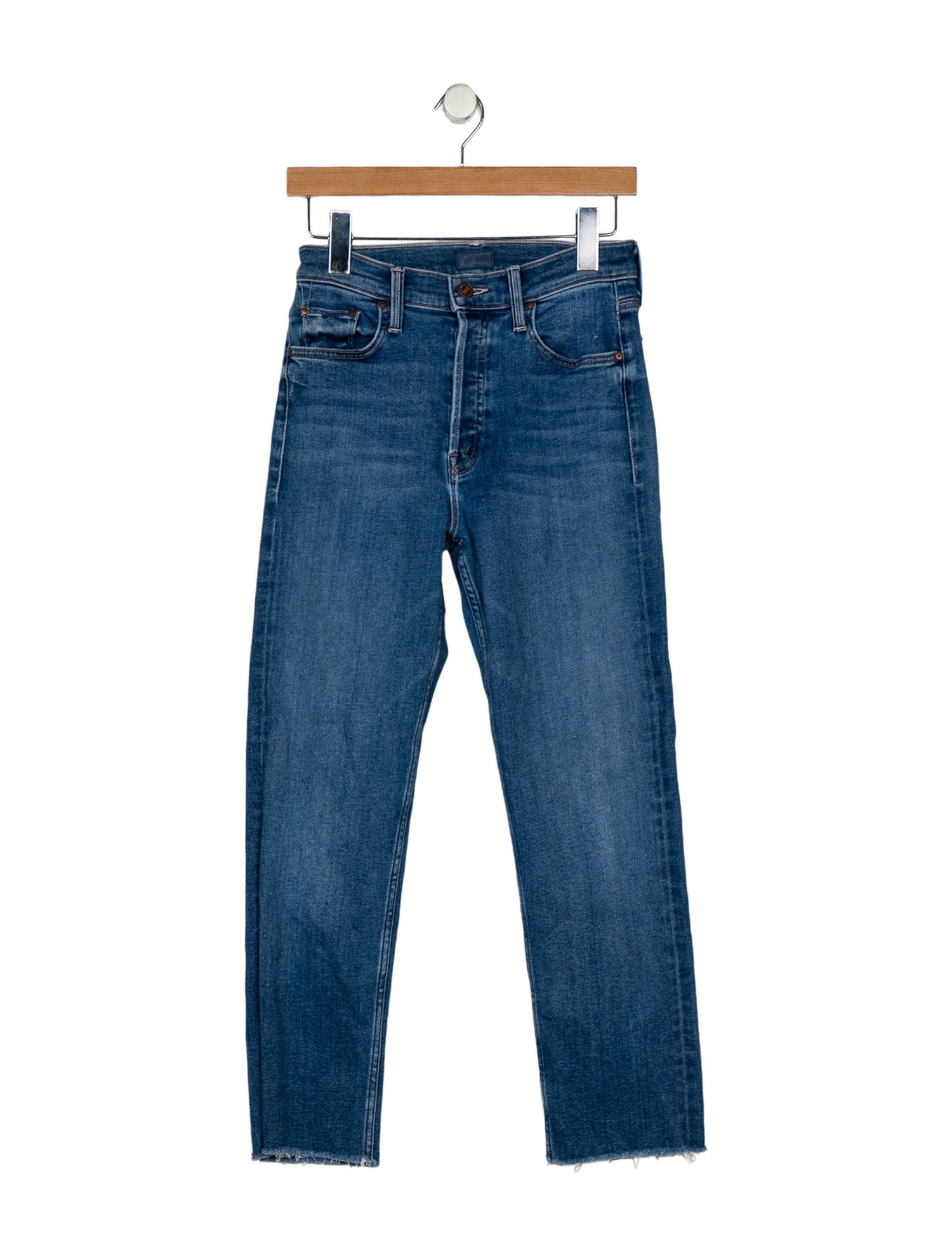 Mother Mid-Rise Straight Leg Jeans