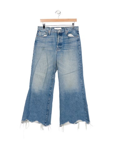 Pre-owned Mother High-rise Flared Jeans In Blue