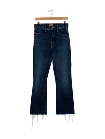 Pre-owned Mother High-rise Flared Jeans In Blue