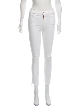 Mother Stunner Zip Ankle Step Fray Mid-Rise Jeans