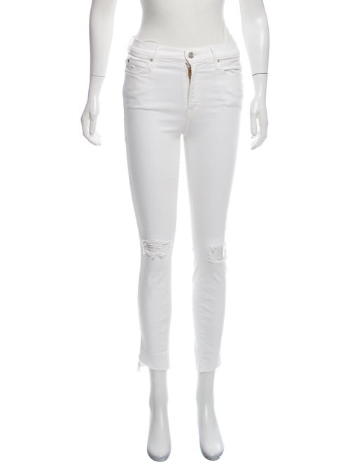 Mother Stunner Zip Ankle Step Fray Mid-Rise Jeans