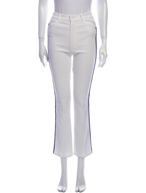 Mother High-Rise Straight Leg Jeans White