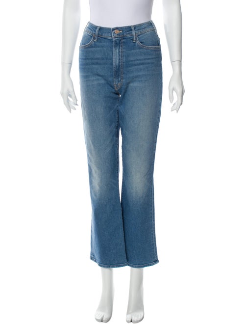 Mother High-Rise Flared Jeans Blue