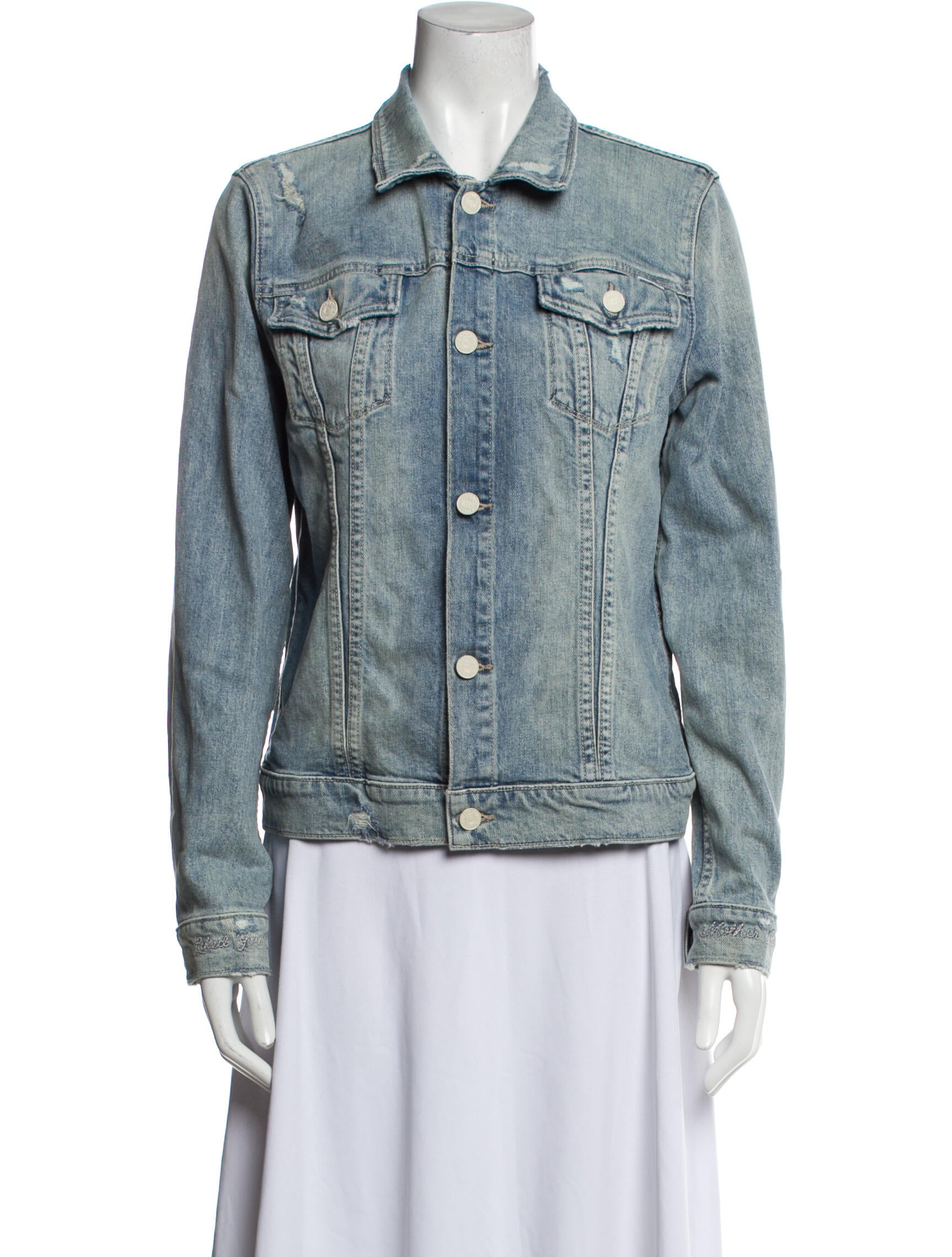 Mother Denim Jacket Blue Jackets, Clothing W1290742 The RealReal