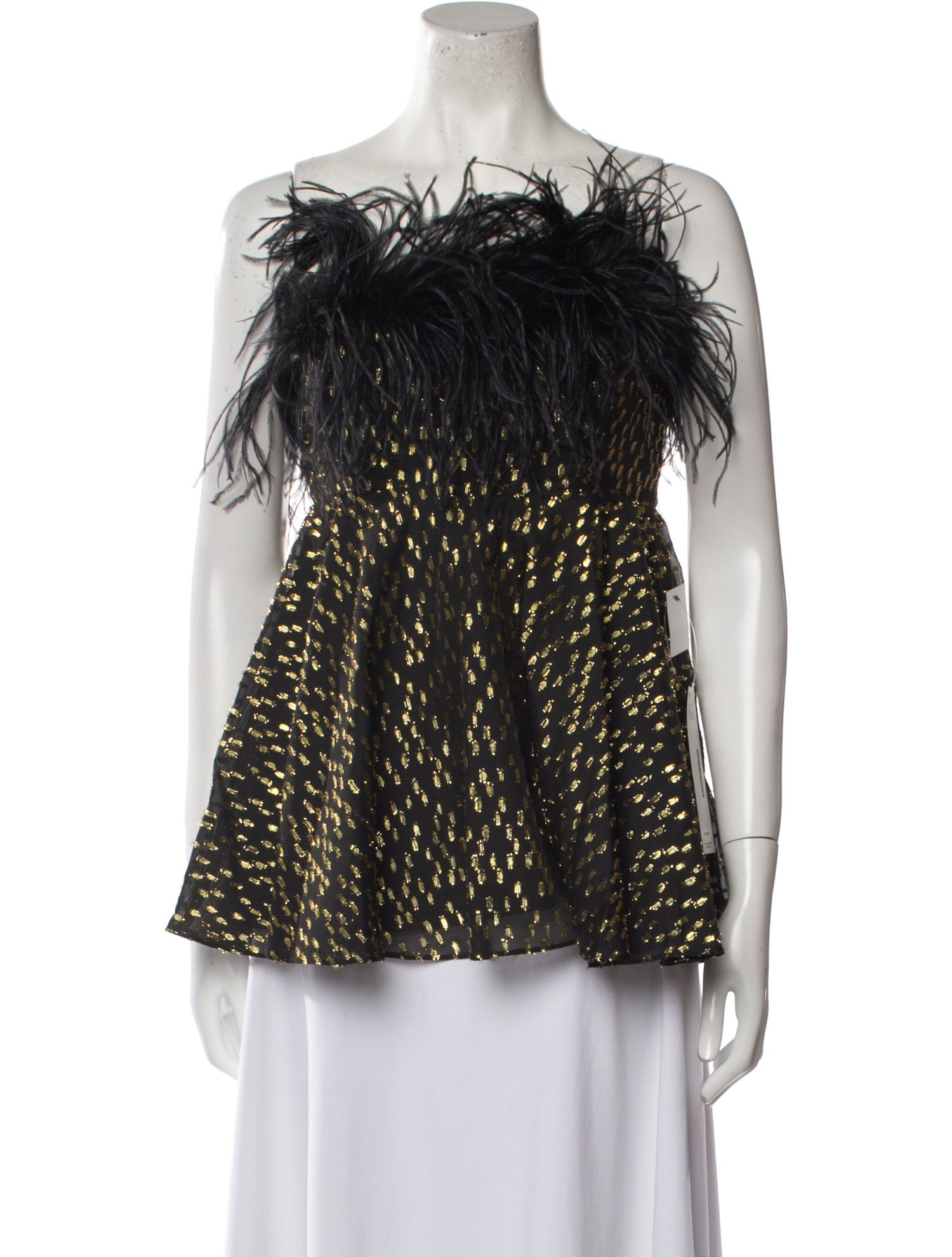 16ARLINGTON Polka Dot Print Strapless Blouse w/ Tags