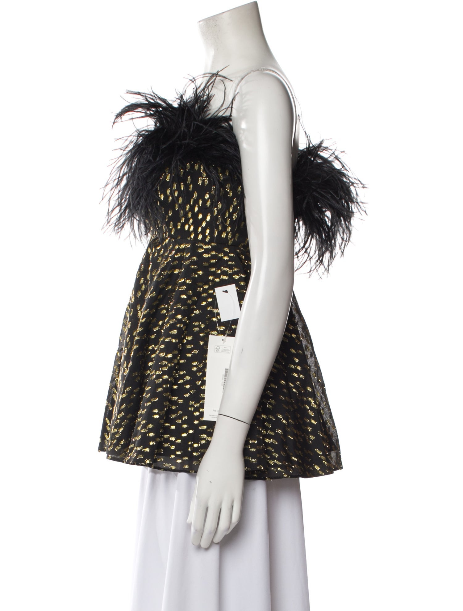 16ARLINGTON Polka Dot Print Strapless Blouse w/ Tags