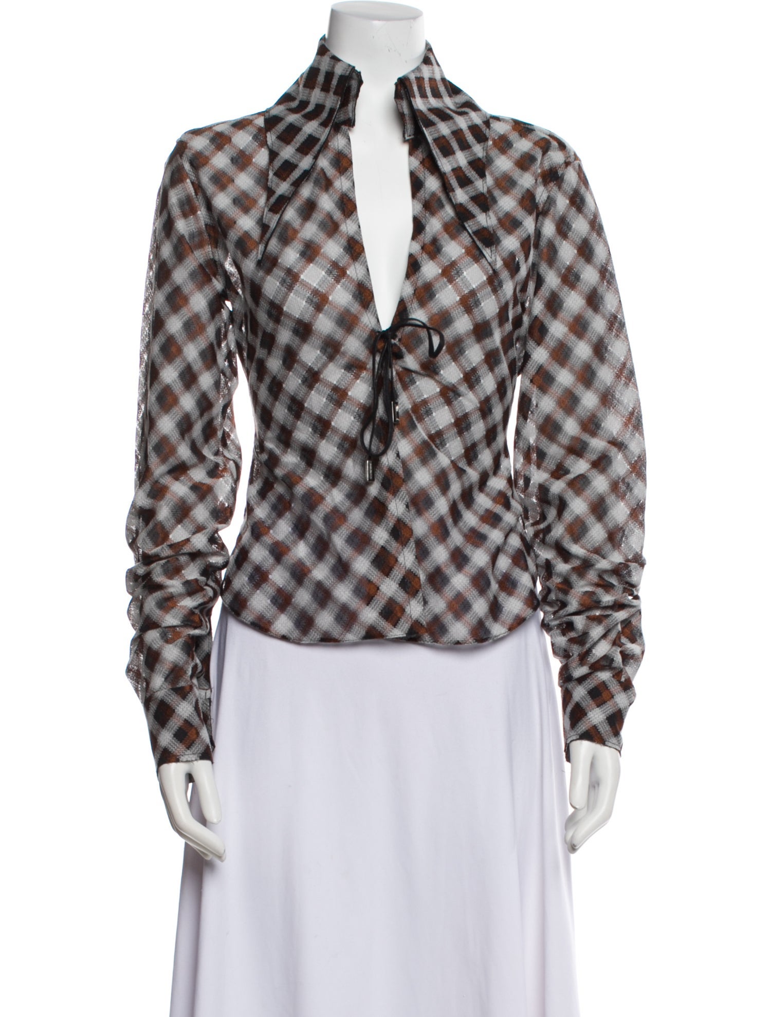 Jean Paul Gaultier 'The Mona Lisa' Graphic Print Top - Green