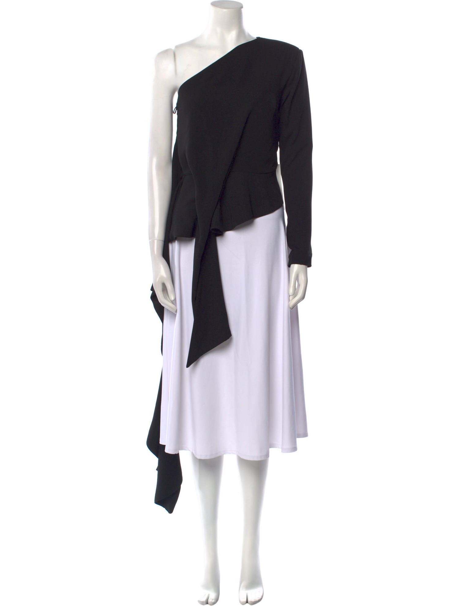 16ARLINGTON One-Shoulder Long Sleeve Tunic