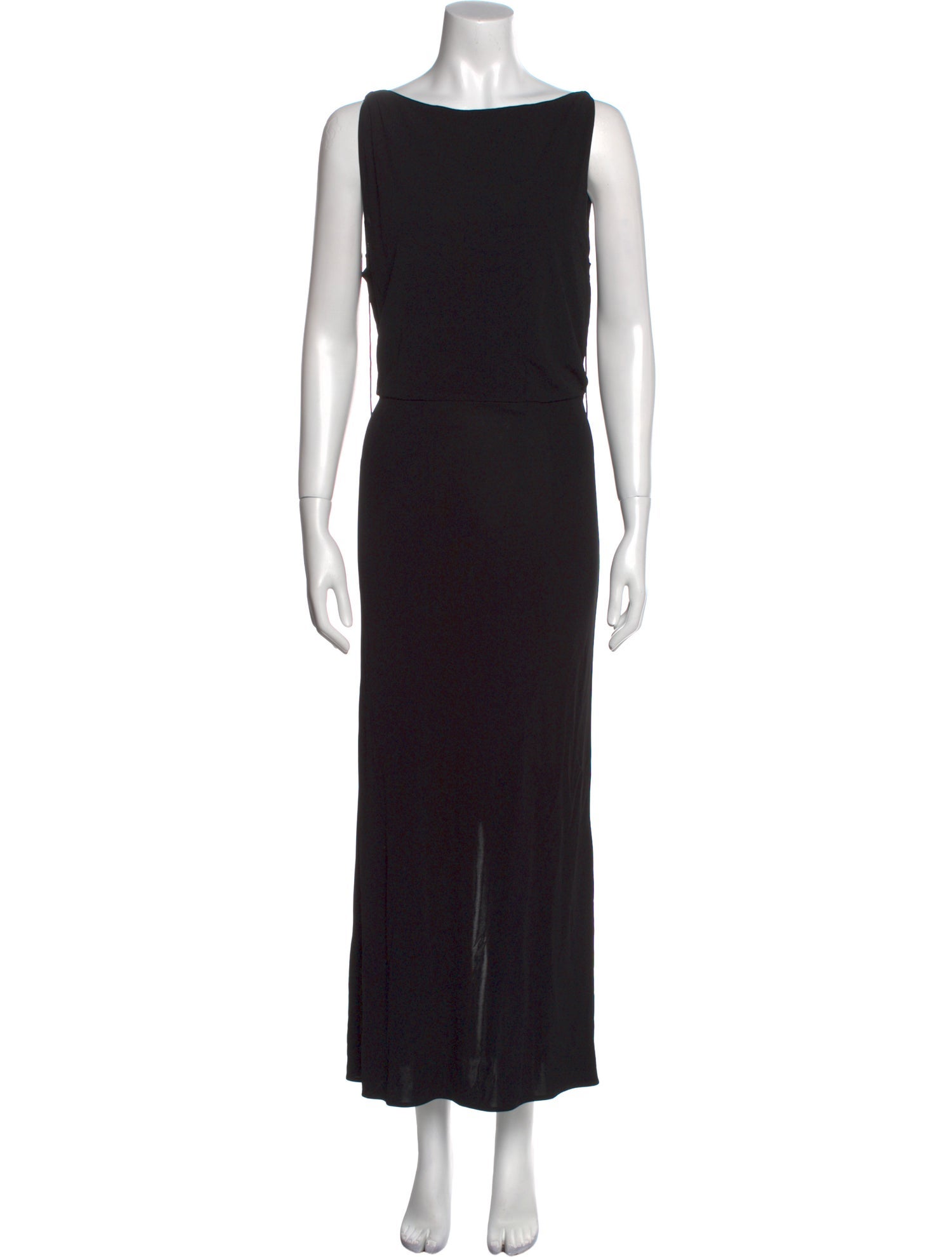 16ARLINGTON Bateau Neckline Long Dress