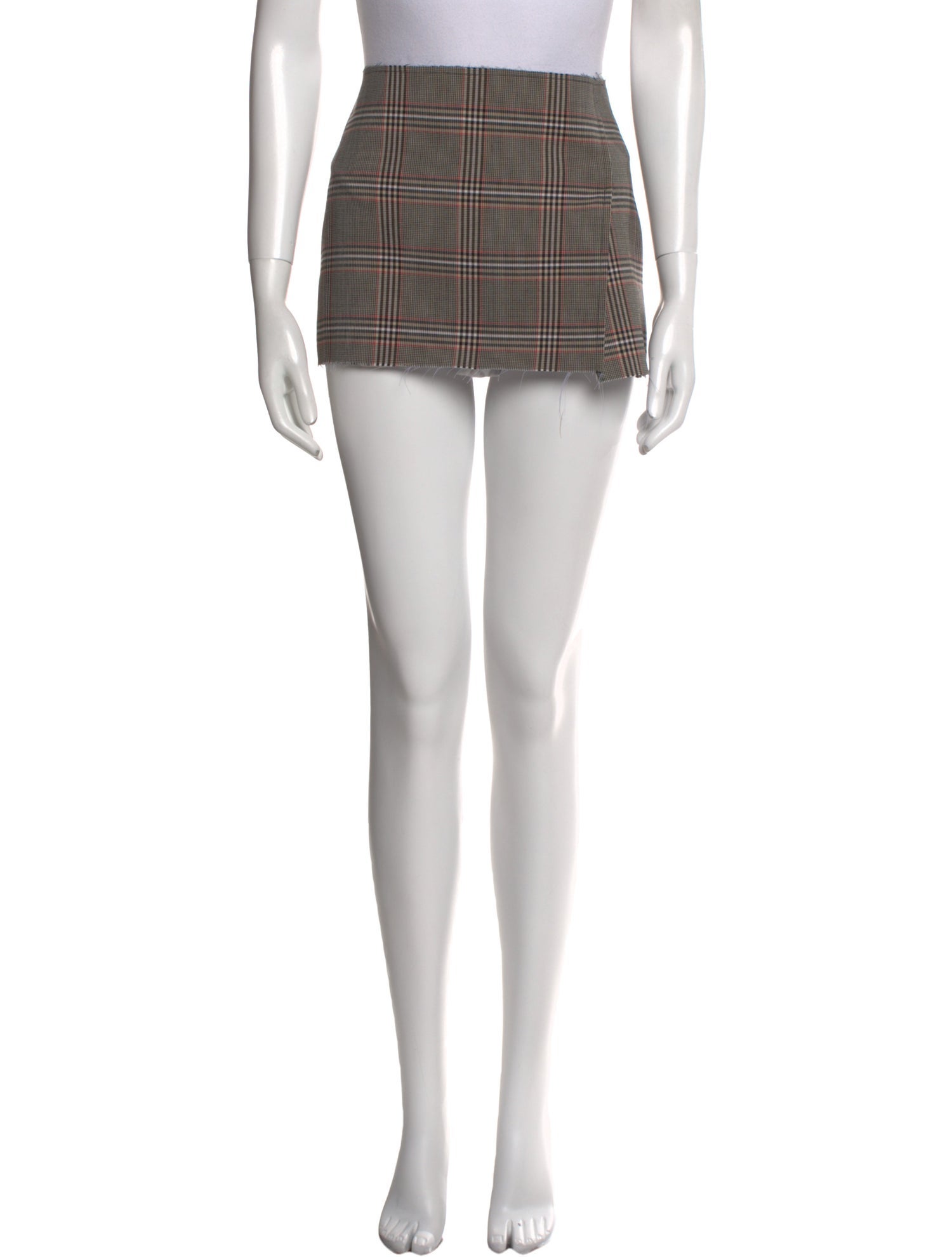 16ARLINGTON Plaid Print Mini Skirt