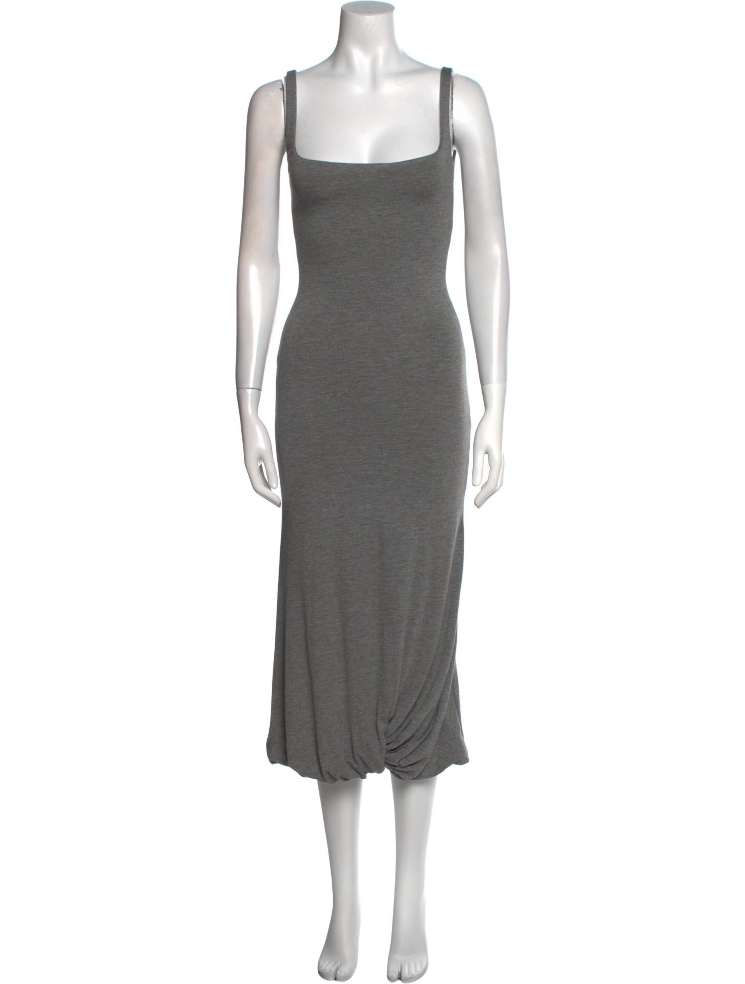 16ARLINGTON Square Neckline Midi Length Dress