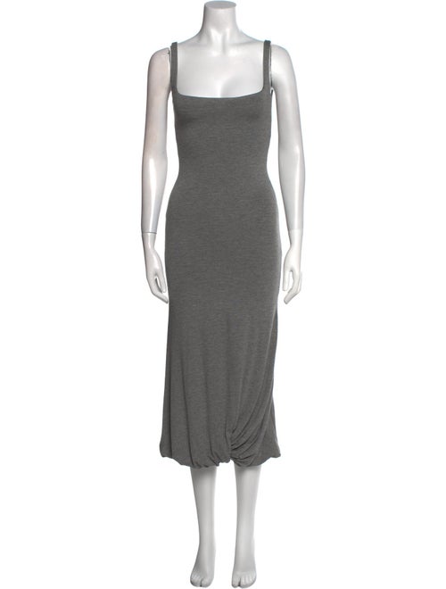 16ARLINGTON Square Neckline Midi Length Dress