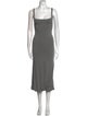 16ARLINGTON Square Neckline Midi Length Dress