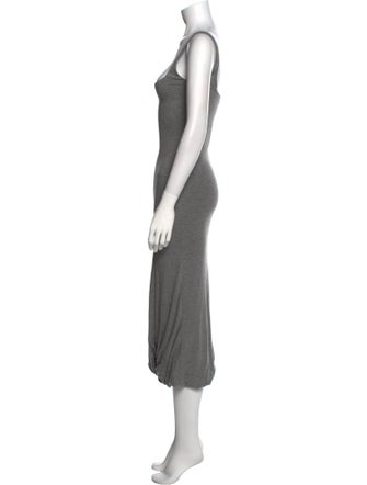 16ARLINGTON Square Neckline Midi Length Dress