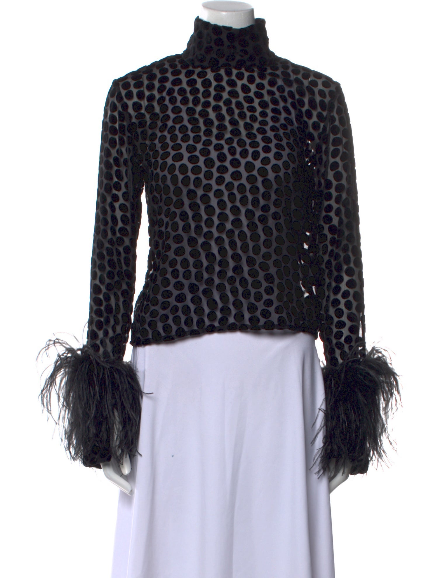 16ARLINGTON Animal Print Turtleneck Blouse