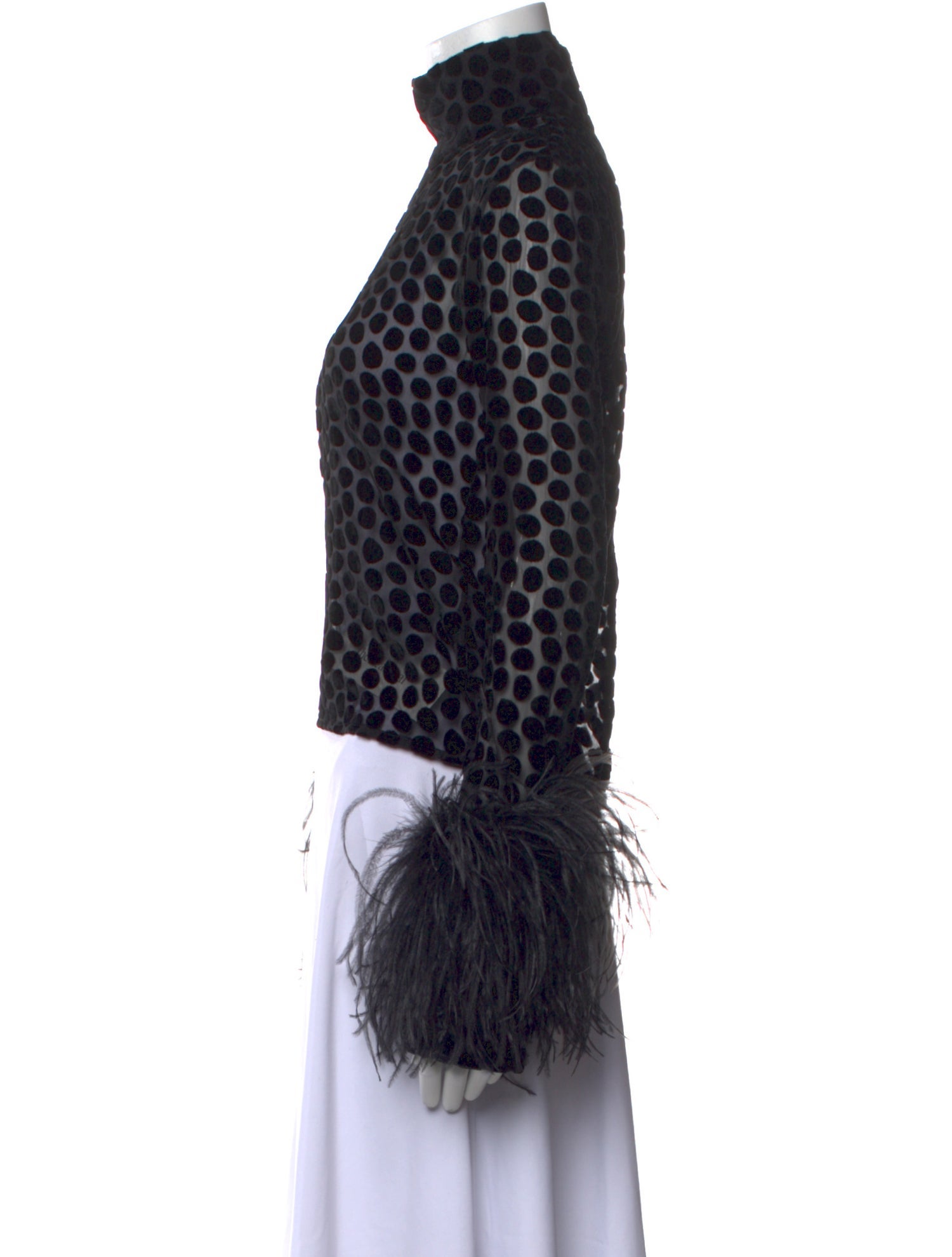 16ARLINGTON Animal Print Turtleneck Blouse