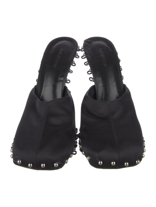 16ARLINGTON Satin Beaded Accents Slingback Flats