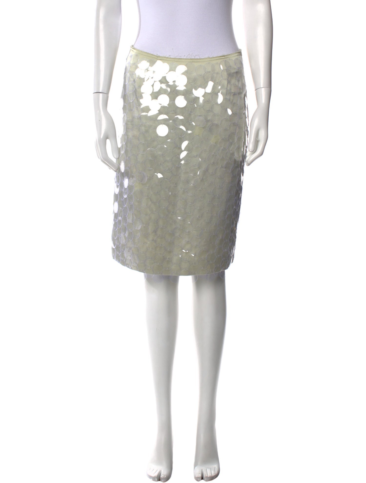 16ARLINGTON Sequin Embellishments Knee-Length Skirt