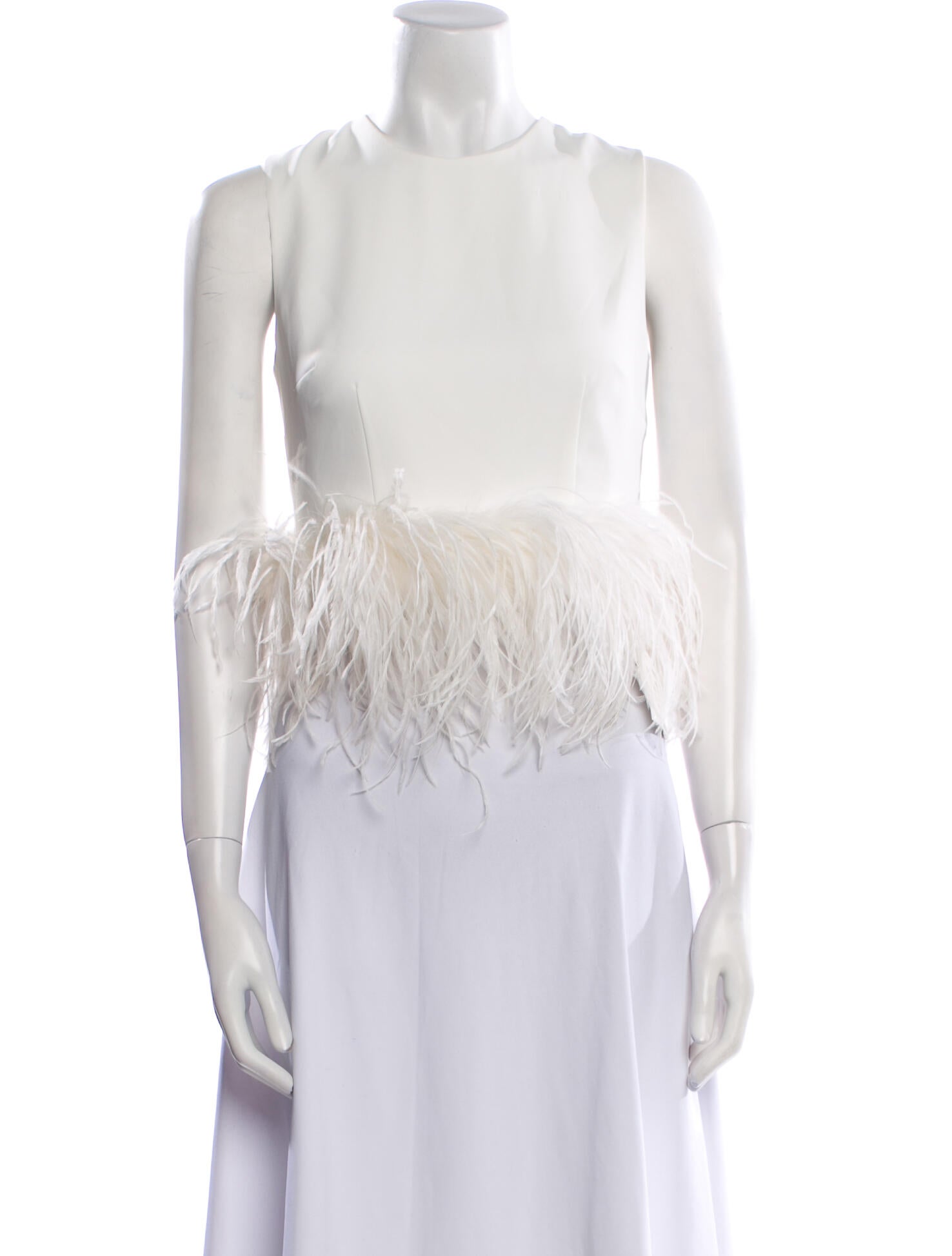 16ARLINGTON Crew Neck Sleeveless Crop Top