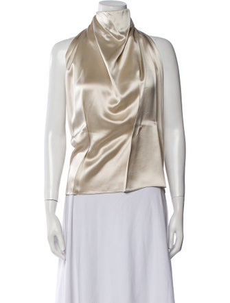 16ARLINGTON Cowl Neck Sleeveless Blouse