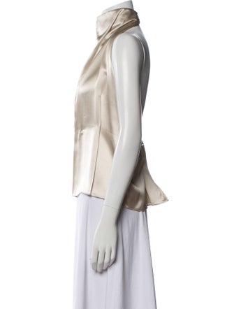 16ARLINGTON Cowl Neck Sleeveless Blouse