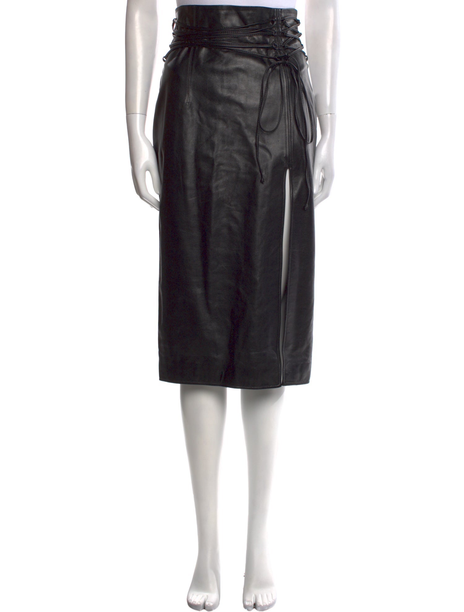 16ARLINGTON Leather Midi Length Skirt